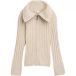 Tom Tailor Dames gebreide ritscardigan met bouclé stof