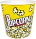 Concorde Popcorn bak - geel/wit - kunststof - D21 cm - 4.7 liter - herbruikbaar