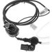 vhbw Headset kompatibel mit Yaesu VX-130, VX-131, VX-150, VX-132, VX-110, VX-160 Funkgerät mit PTT Mikrofon - transparent, schwarz, Akustikschlauch