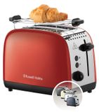 Merkloos Tefal Broodrooster - Twee snedes - 1600 W - RVS - Rood