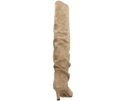 Sacha - Dames - Beige suède hoge laarzen - Maat 36