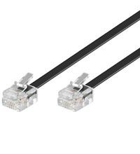 Goobay 3m RJ-11 Telefoonkabels Zwart