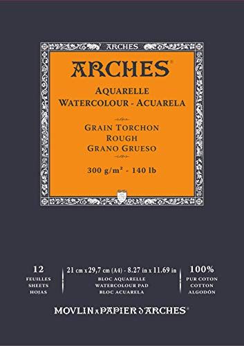 ARCHES Aquarel - A4 - 300 g - 12 vellen - natuurlijk wit - (FILA A1795101)