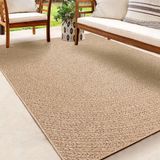 the carpet Kansas – robuust in- & outdoor vloerkleed met natuurlijk cirkelpatroon, weatherproof & UV-bestendig, naturel cirkel 120 x 170 cm