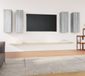 Maison Exclusive - Meuble TV, 4 pièces, gris Sonoma, 30,5 x 30 x 90 cm, panneau de particules