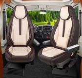 Bremer Sitzbezüge Eura Mobil Forster Premium Camper stoelhoezen Bruin/Beige (2 losse stoelen)