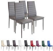 albatros eetkamerstoelen MILANO, set van 4, grijs