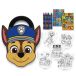 Paw Patrol Album d'activités à colorier pour enfants, bleu, taille unique avec autocollants et marqueurs, dessins de Chase et Paw Patrol, bricolage et cadeau
