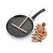 Fackelmann Pannenkoekenpan met strijker, platte pan voor lekkere pannenkoeken en palatham, crêpepan met antiaanbaklaag, diameter 25 cm, hittebestendig tot +260 °C