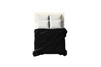 zer0bed, Bedlaken voor tweepersoonsbed, eenkleurig, 260 x 290 cm, 100% katoen, zwart, 1 stuk (alleen laken)