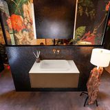 Mondiaz ERIN 80cm badmeubelset onderkast Rust met 1 lade Wastafel RIDGE Linen