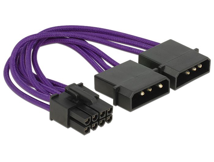 DeLOCK 83705 - Kabel - 0,15 m - Paars