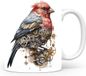 Mug avec pin cardinal - Tasse à café ou à thé - Blanc avec imprimé - 0,33 l