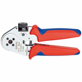 KNIPEX Vierdoornkrimptang voor gedraaide contacten verchroomd 0 08 - 2 5mm² - 180mm