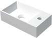INK Fontein Polystone Vierkant met Kraangat Rechts - 400x220x100 mm - Mat Wit