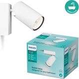 Philips LED Philips Idris Spot - Plafondspot - Spatwaterdicht IP44 - Wit - 5W - Badkamerlamp - Eén lichtpunt