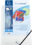 Exacompta 25x Kreacover® elastomap met 3 kleppen - ondoorschijnende PP 5/10de- A4 - Kleurloos