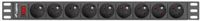 Lanberg Serie - 1U 16A PDU 19" - 9x PL - 3m - Zwart