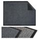 Deurmat voor de ingang, stofdicht, antislip, voor binnen en buiten, 80 x 120 cm, zwart