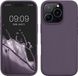 kwmobile telefoonhoesje geschikt voor Apple iPhone 16 Pro - Hoesje met siliconen coating - Smartphone case in Bleke iris