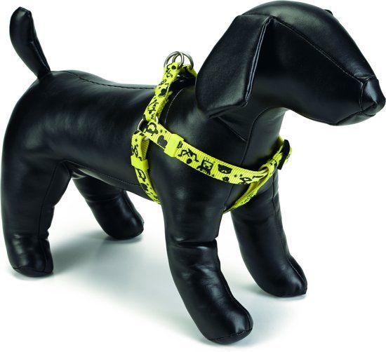 Beeztees nylon borsttuig Monster geel 46-75 cm x 20 mm