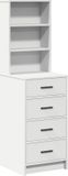 vidaXL Highboard Wit 40 x 41 x 135 cm Bewerkt Hout