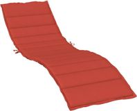 vidaXL Ligbedkussen - 200x60x4 cm - Stof - Gemêleerd Rood