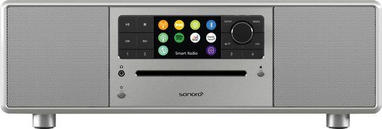 Sonoro Prestige X - Stereo internetradio met DAB+, FM, CD - Hoogglans zilver