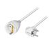 LogiLink LPS106 - hoogwaardige netkabelverlenging met 90° schuine stekker, IP20 bescherming, VDE, stroomverlengkabel 5 m