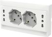 Box 503 prise encastrable - Blanc - Brillant - 2 prises Schuko - Seulement 140 x 80 x 23 mm