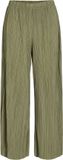 VILA Culotte pour femmes avec ceinture élastique Pantalon plissé doux en polyester recyclé