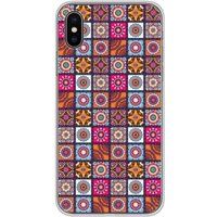 Apple iPhone XS Max patchwork mandala bedrukt siliconen hoesje