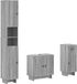 vidaXL - 3-delig - badkamerkast - set - EDE - Grijs - Sonoma - Bewerkt - hout