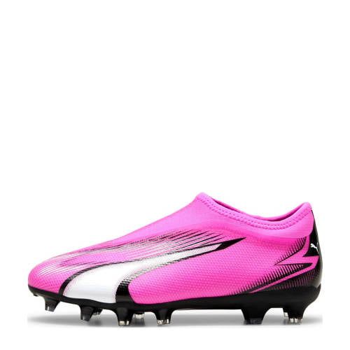 Puma Ultra Match FG/AG Jr. voetbalschoenen roze/wit/zwart