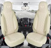Bremer Sitzbezüge Autostoelhoezen voor Mercedes E-Klasse BJ 1984-96 – Stoelhoezen voor bestuurder en passagier in Beige