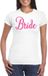 Bellatio Decorations Vrijgezellenfeest T-shirt voor dames - bride - wit - roze glitter - bruiloft S