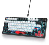 Clavier de jeu Clavier mécanique - 75% - Interrupteurs rouges - RVB - Filaire - Noir et blanc