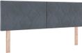 vidaXL - LED - Hoofdbord - Donkergrijs - 160 cm - Fluweel
