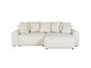 Icecat Canapé d'angle convertible réversible 4 places en velours côtelé beige