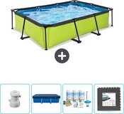 EXIT Rechthoekig Lime Frame Zwembad - 300 x 200 x 65 cm - Groen
