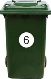 MC Living KadoExpress Kliko Sticker / Vuilnisbak Sticker - Nummer 6 - 17 x 17 - Wit