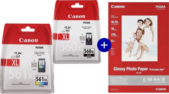 Canon PG-560XL & CL-561XL - Inktcartridge - Incl. Fotopapier