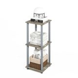 Furinno Turn-N-Tube Easy Assembly Stapelbare boekenkast, boekenplank, Frans eiken/grijs