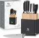 Unyqoos® Sanhui Set de 8 couteaux avec bloc et aiguiseur