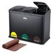 WELL HOME MOBILIARIO & DECORACIÓN Recyclingemmer, zwart, 45 l, 3 vakken + rol met 20 zelfsluitende vuilniszakken, 20 l