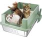 Merkloos Kattenbak Roestvrij Staal XXL - Groen