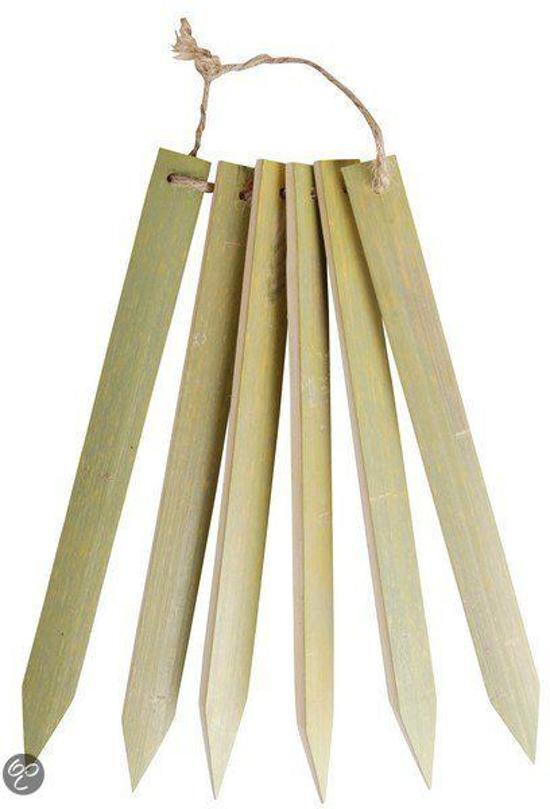 Esschert Design Bamboe plantlabels groot set van 6