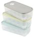 Set de 3 porte-œufs transparents avec couvercle - empilable pour 10 œufs