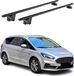 OMAC Barres de toit Aluminium Noir Ford S-Max 2015-2023