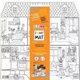 STRIGO Tapis de porte blanc "Sweet Home" avec image amusante